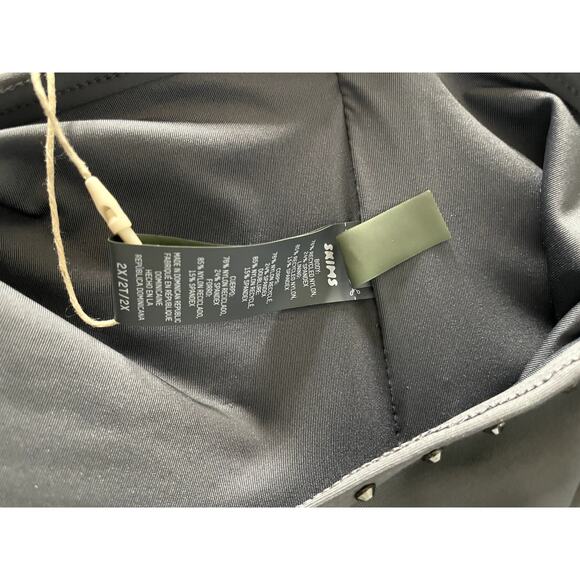 NEW Skims Rhinestone Bandeau Swim top Gray 2X - Picture 5 of 8